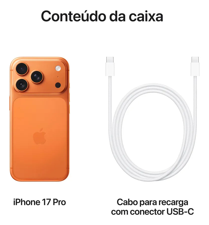 iPhone 17 Pro Laranja-cósmico 1TB