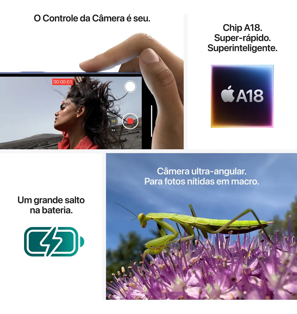iPhone 16 Preto 128GB