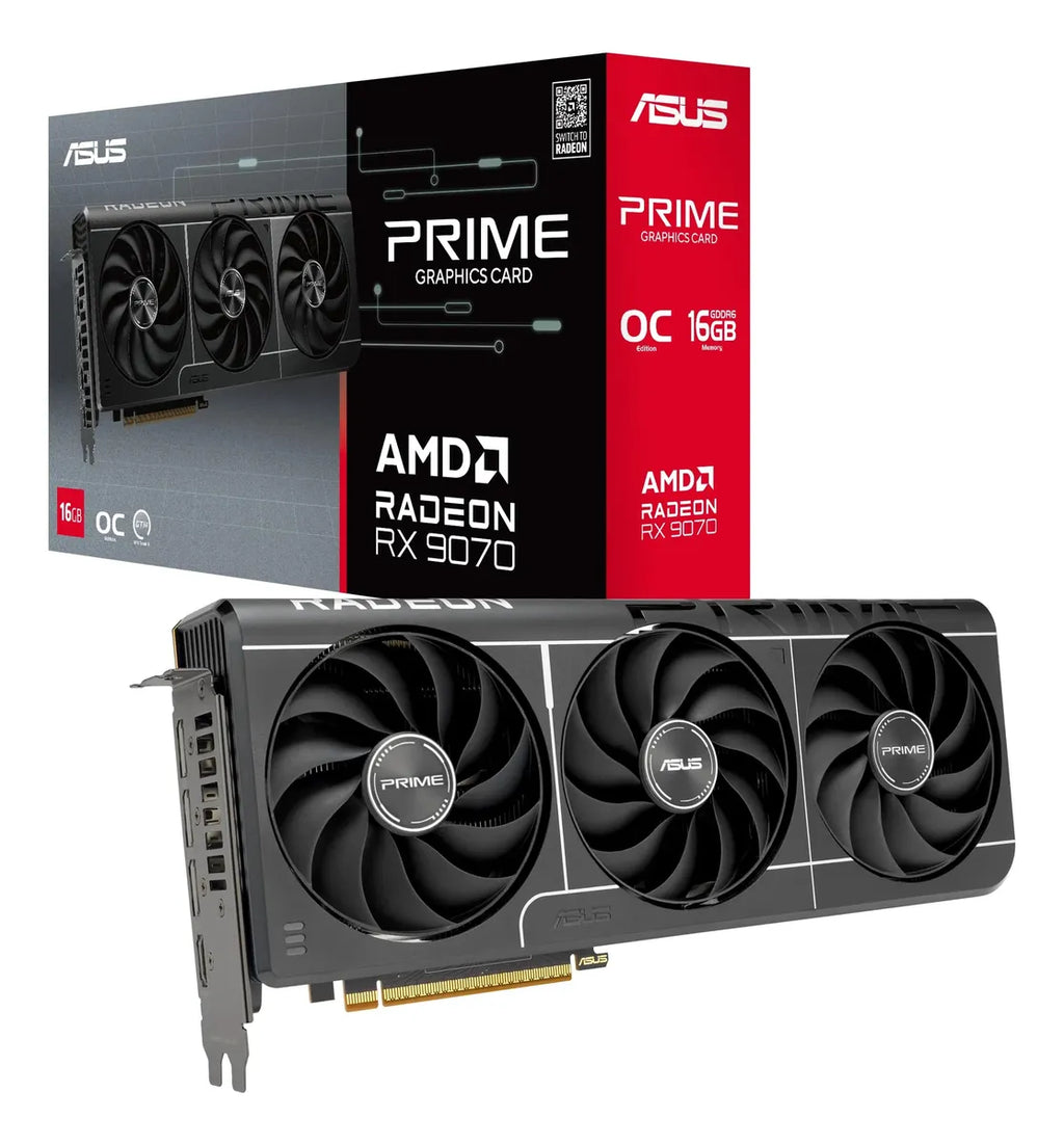 Placa de Vídeo Asus Prime Radeon RX 9070 XT 16GB GDDR6 PCI-Express