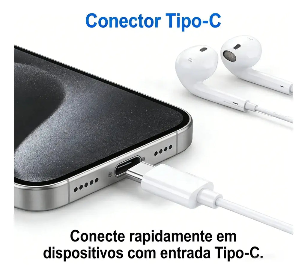 Fone de Ouvido Apple EarPods MTJY3AM/A USB-C
